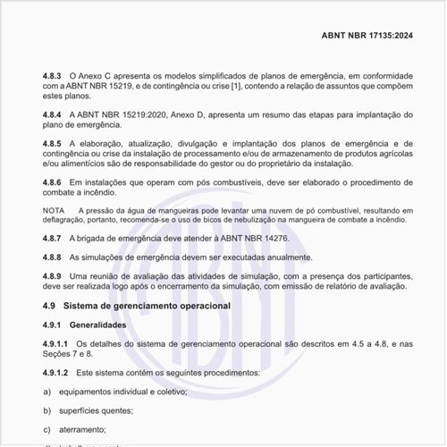 Quais são os detalhes do sistema de gerenciamento operacional?
