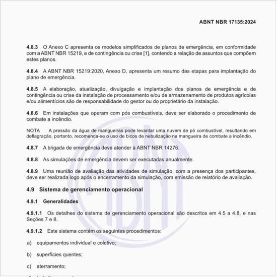 Quais são os detalhes do sistema de gerenciamento operacional?