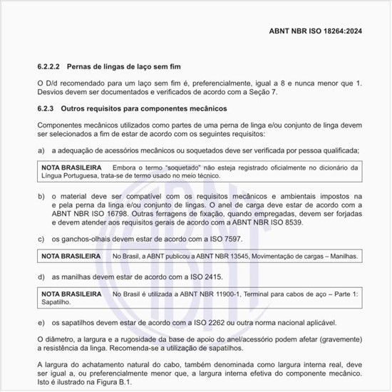 Quais são as configurações de içamento?