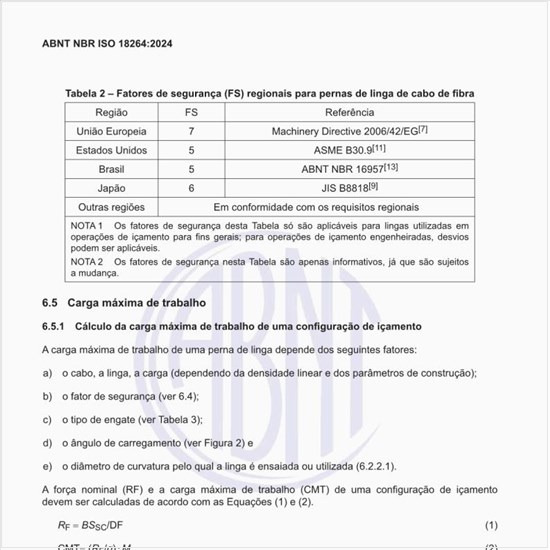 Como fazer o cálculo da carga máxima de trabalho de uma configuração de içamento?