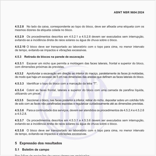 Como fazer a retirada de blocos na parede de escavação?