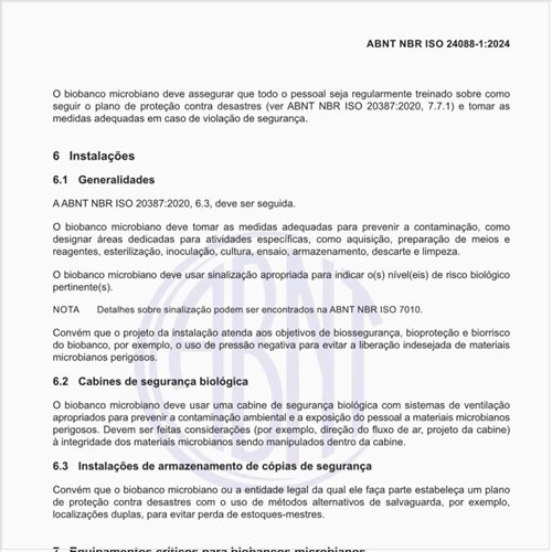 Como devem ser as instalações desses biobancos?