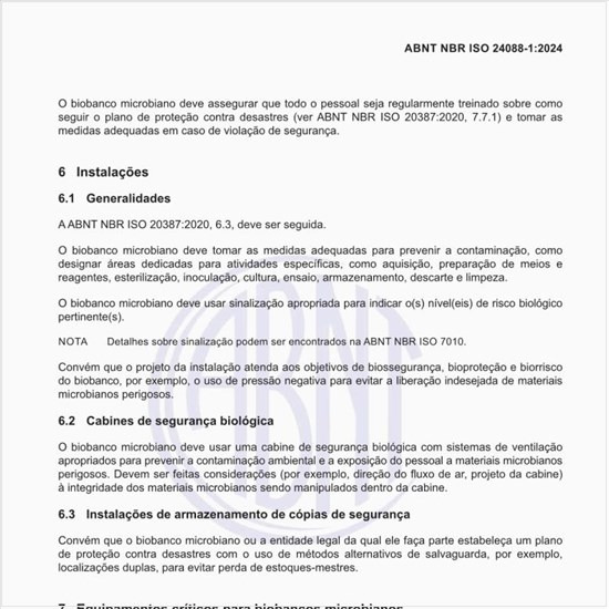 Como devem ser as instalações desses biobancos?