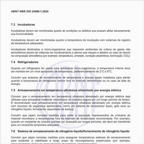 Como deve ser executado o armazenamento em temperatura ultrabaixa alimentado por energia elétrica?
