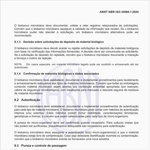 Como realizar a autenticação para cada tipo de material microbiano?