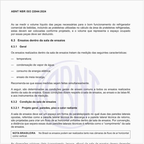 Qual deve ser a condição da sala de ensaios?