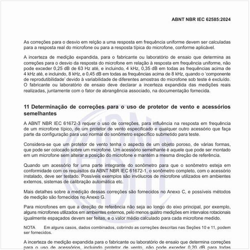 Como executar a determinação de correções para o uso de protetor de vento e acessórios semelhantes?