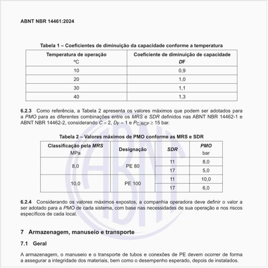 Quais são os coeficientes de diminuição da capacidade conforme a temperatura?