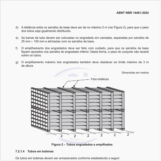 Como deve ser executado o empilhamento horizontal de bobinas?