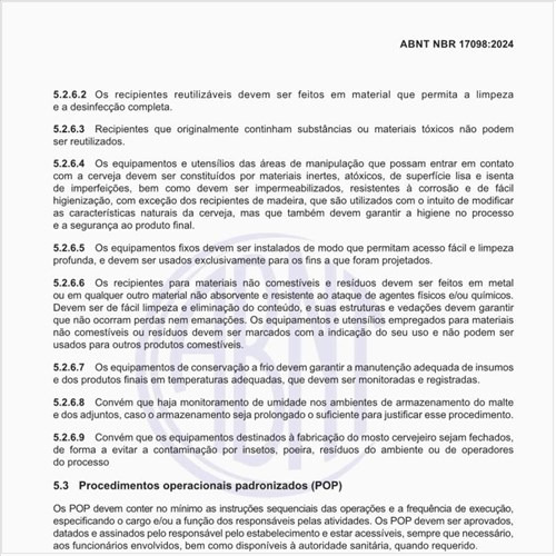 Quais devem ser os procedimentos operacionais padronizados (POP)?