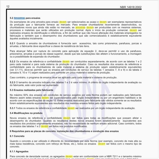 Como devem ser selecionadas as amostras para os ensaios?