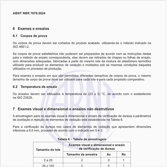 Qual deve ser a amostragem para os exames visual e dimensional?