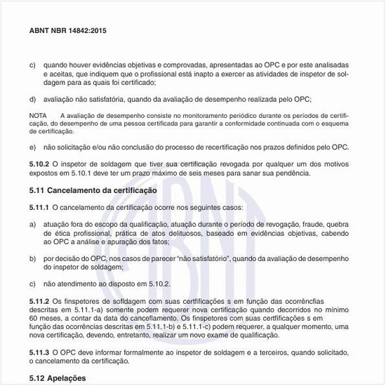 Quando ocorre o cancelamento da certificação?