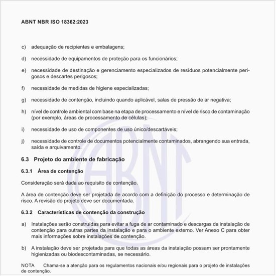 Como deve ser o projeto do ambiente de fabricação?