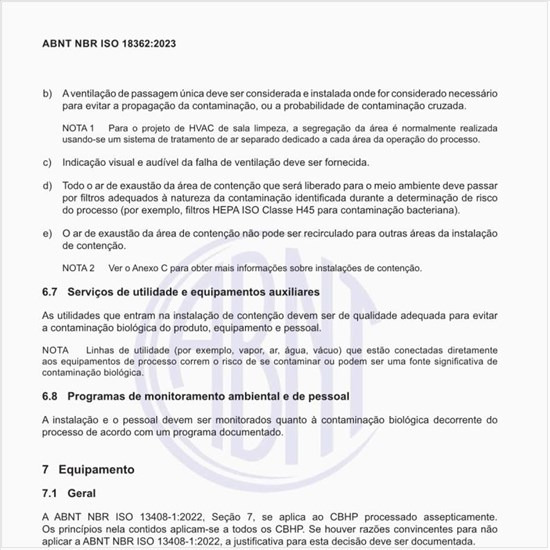 Como deve ser a qualidade dos serviços de utilidade e equipamentos auxiliares?