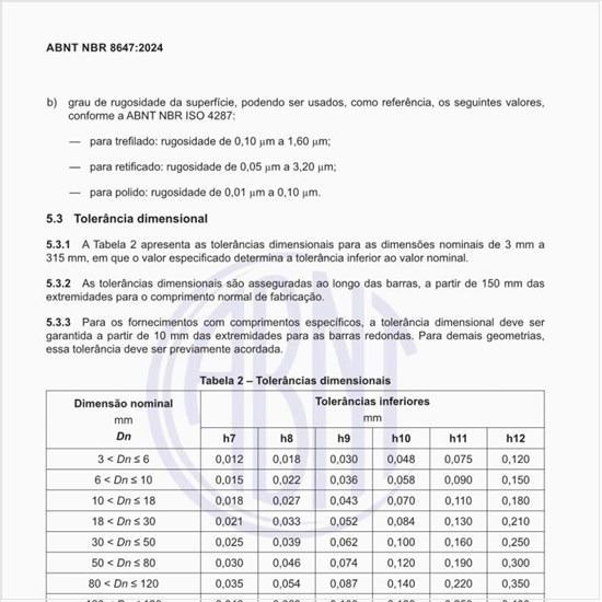 Quais devem ser as tolerâncias dimensionais?