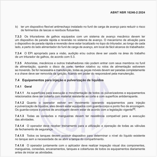 Que medidas devem ser tomadas com os equipamentos para injeção e pulverização de líquidos?