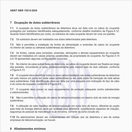 Como pode ser feita a ocupação de dutos subterrâneos?