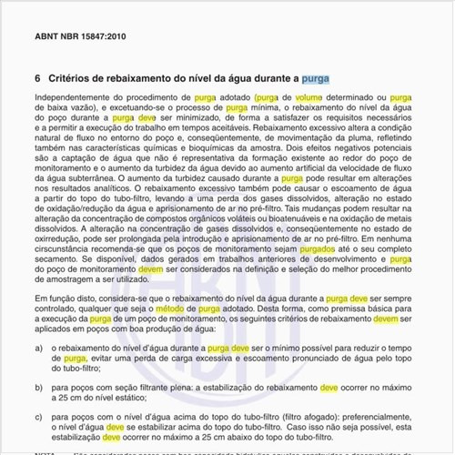 Como deve ser realizado o método de purga de volume determinado?