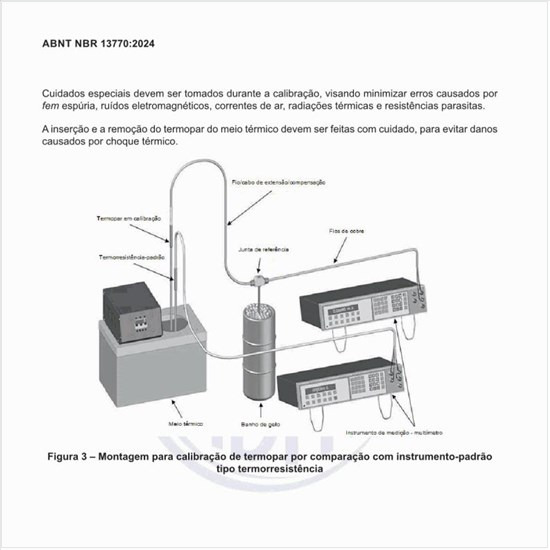 Como deve ser feita a montagem para calibração de termopar por comparação com instrumento-padrão tipo termorresistência?