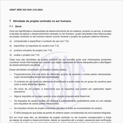 Quais devem ser as atividades do projeto centrado no ser humano?