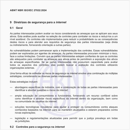 Quais as principais diretrizes de segurança para a internet?
