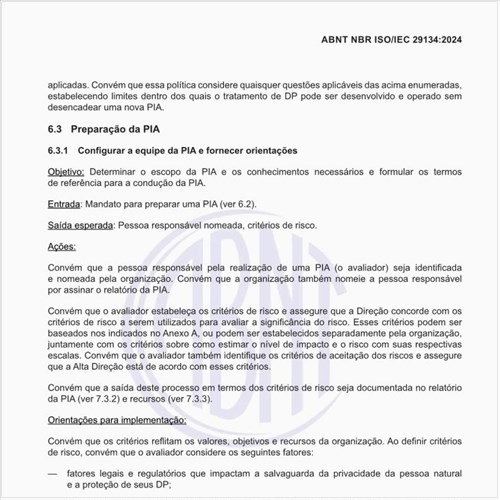 Quais os passos para a preparação da PIA?