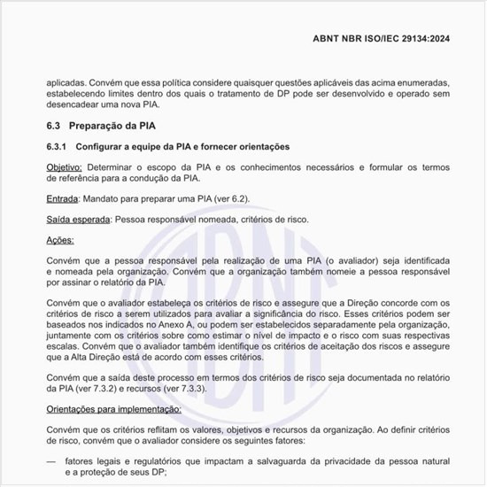 Quais os passos para a preparação da PIA?