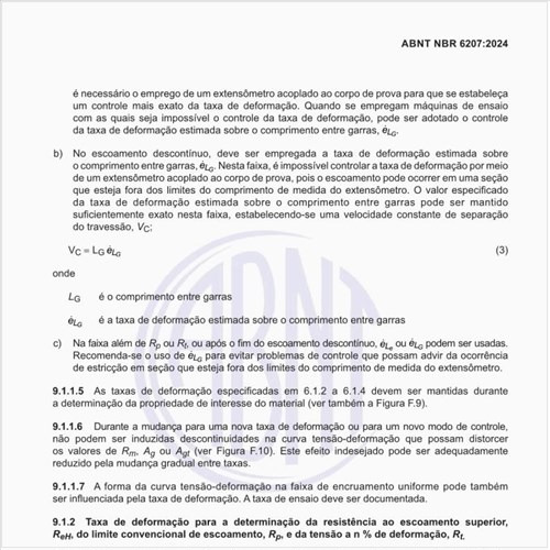 Qual deve ser a taxa de deformação para a determinação da resistência ao escoamento superior?