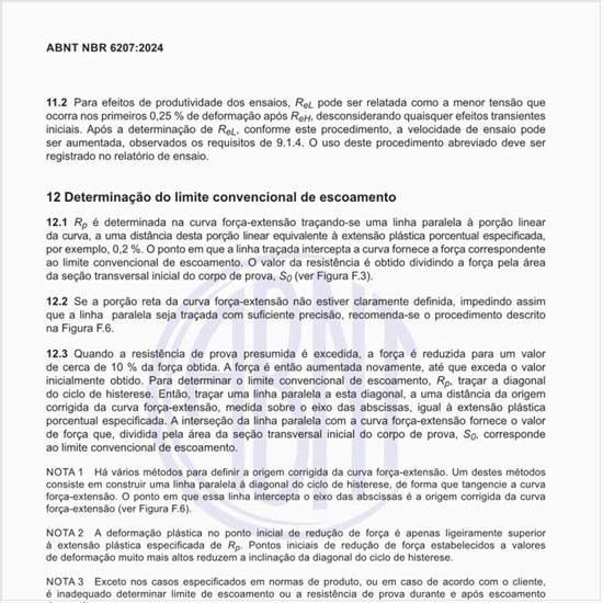 Como proceder na determinação do limite convencional de escoamento?