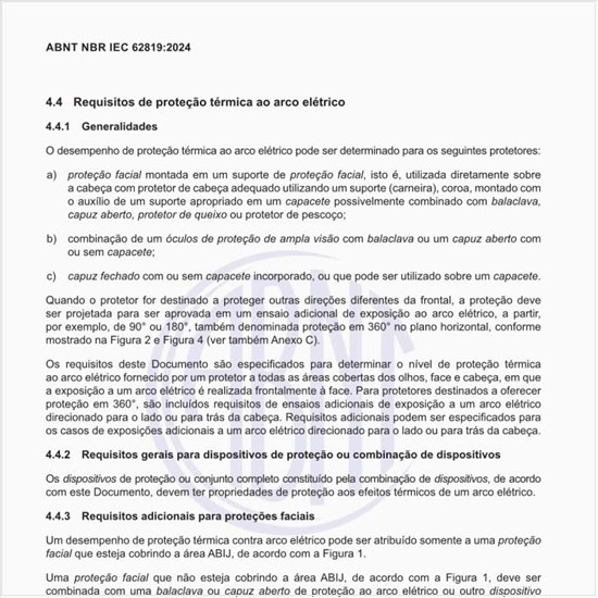 Quais são os requisitos de proteção térmica ao arco elétrico?