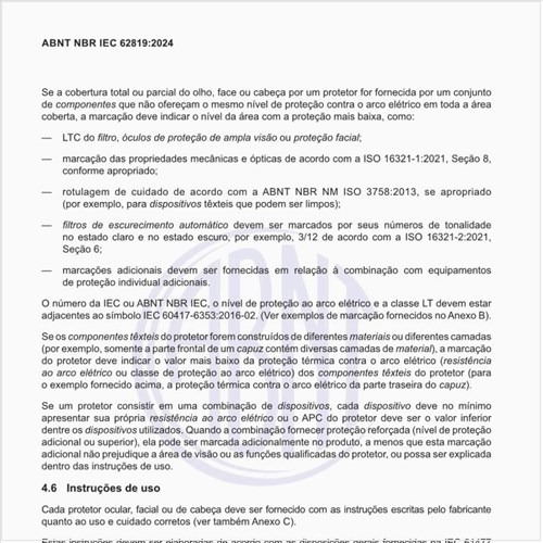 Quais devem ser as instruções de uso do fabricante?