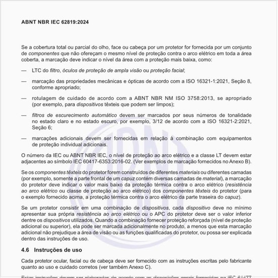 Quais devem ser as instruções de uso do fabricante?