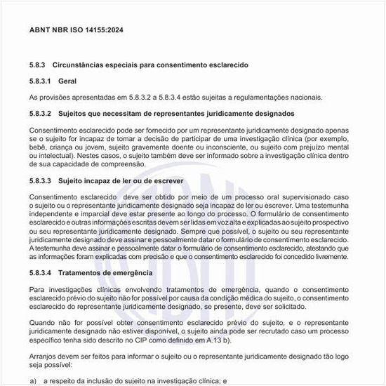 Quais são as circunstâncias especiais para consentimento esclarecido?