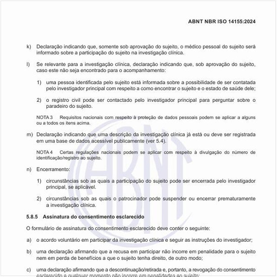 O que deve conter o formulário de assinatura do consentimento esclarecido?