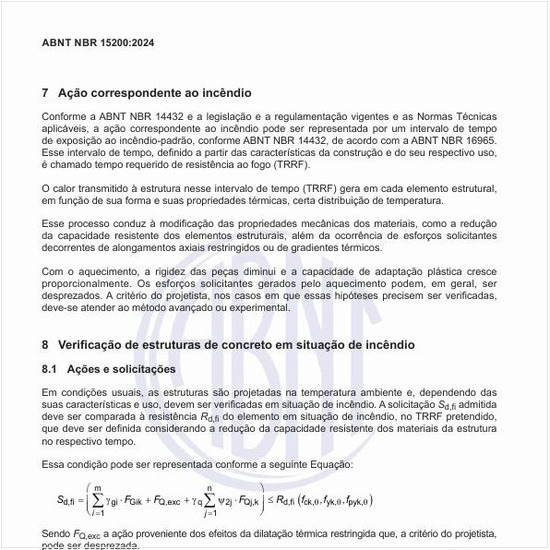 Qual é a ação correspondente ao incêndio?