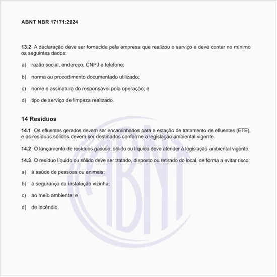 O que deve ser feito com os resíduos gerados?