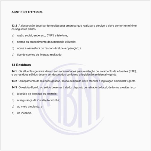 O que deve ser feito com os resíduos gerados?