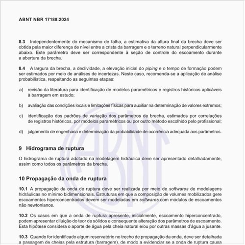 Como deve ser realizada a propagação da onda de ruptura?