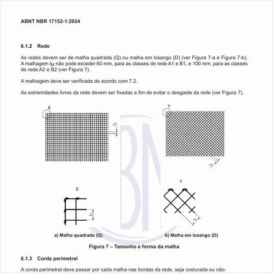 Qual deve ser o tamanho e a forma da malha das redes?