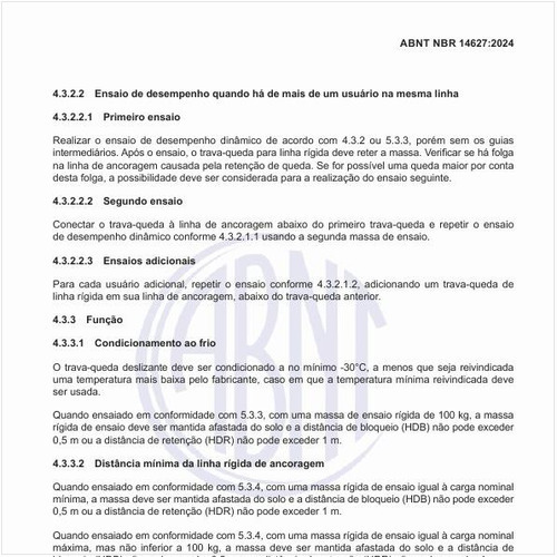 Como deve ser realizado o ensaio de desempenho quando há de mais de um usuário na mesma linha?
