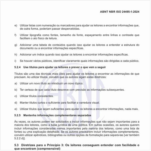 Quais são as diretrizes para o princípio 3: os leitores conseguem entender com facilidade o que encontram (compreensível)?
