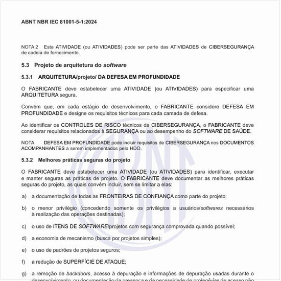 Como deve ser realizado o projeto de arquitetura do software?