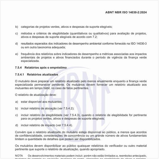 Quais devem ser os relatórios após o empréstimo?