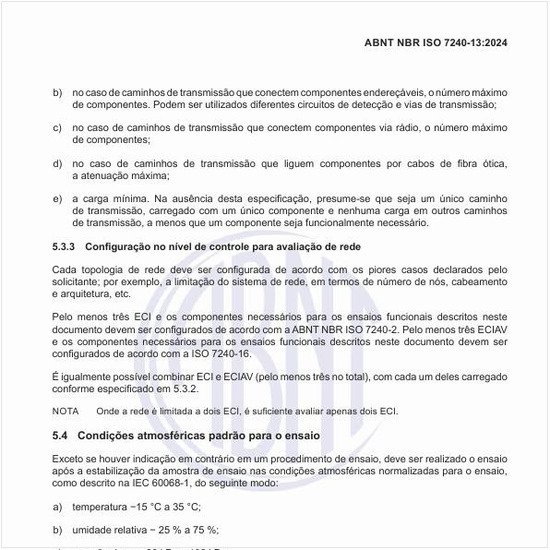 O que implicam as condições atmosféricas padrão para o ensaio?