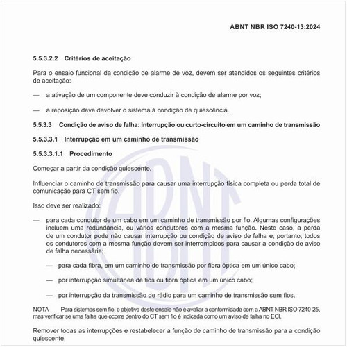 Quais são os critérios de aceitação para o ensaio funcional?