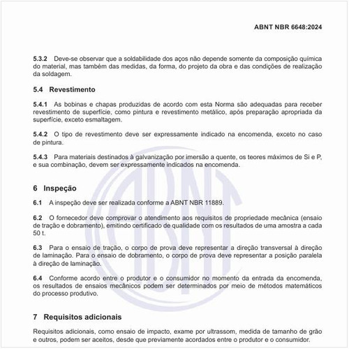 Como deve ser realizada a inspeção desses materiais?