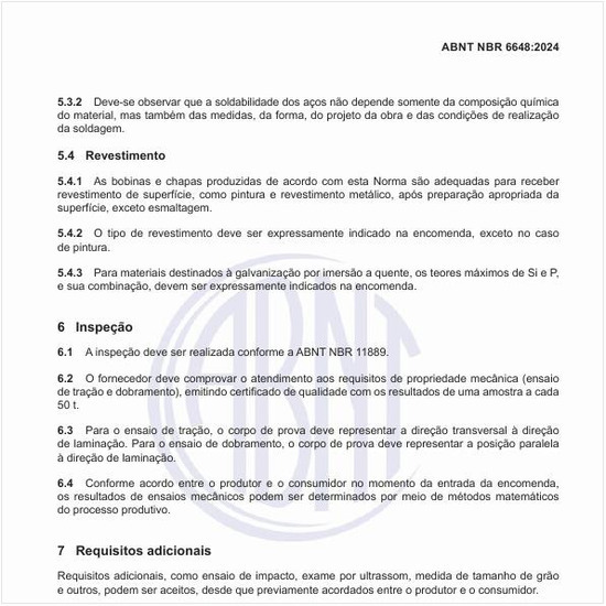 Como deve ser realizada a inspeção desses materiais?