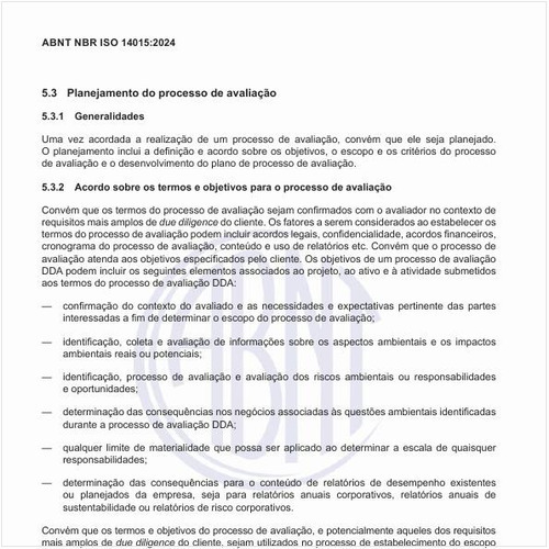 Como deve ser feito o planejamento do processo de avaliação?