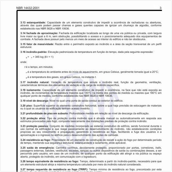 Como se define um incêndio-padrão?